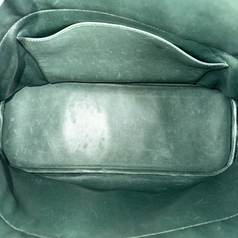 Hermes 2-Way Bolide 35 Handbag Shoulder Bag Crossbody Leather Green Gold Vintage — view 4
