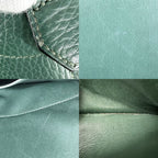 Hermes 2-Way Bolide 35 Handbag Shoulder Bag Crossbody Leather Green Gold Vintage — view 7