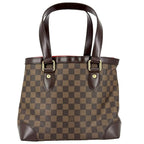 Louis Vuitton Tote Hampstead PM Handbag Shoulder Damier Canvas Brown Gold Vintage — view 2