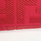 Fendi Pouch Zucca Makeup Container Canvas Leather Red Gold Vintage — view 7