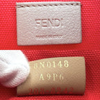 Fendi Pouch Zucca Makeup Container Canvas Leather Red Gold Vintage — view 5