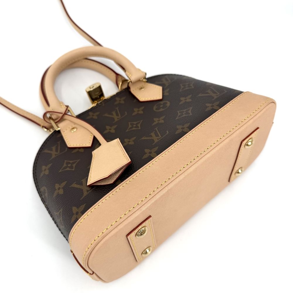 Louis Vuitton 2-Way Alma BB Shoulder Bag Handbag Crossbody Monogram Canvas Brown — view 3