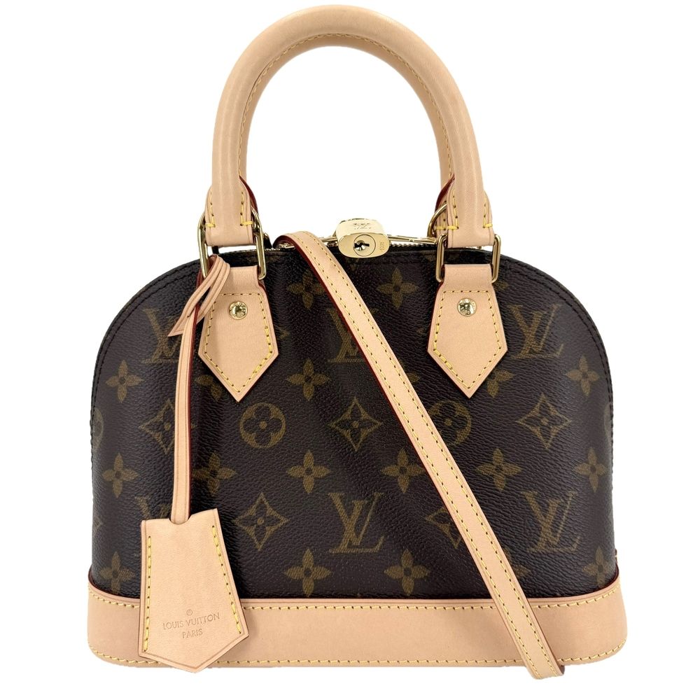 Louis Vuitton 2-Way Alma BB Shoulder Bag Handbag Crossbody Monogram Canvas Brown