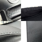 Dior Shoulder Bag with Oblique Saddle Flap Crossbody Leather Canvas Black Beige — view 7