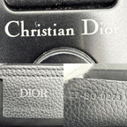 Dior Shoulder Bag with Oblique Saddle Flap Crossbody Leather Canvas Black Beige — view 5
