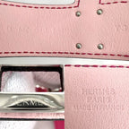 Hermes Bangle Kelly Twist PM Leather Pink Silver Vintage — view 4