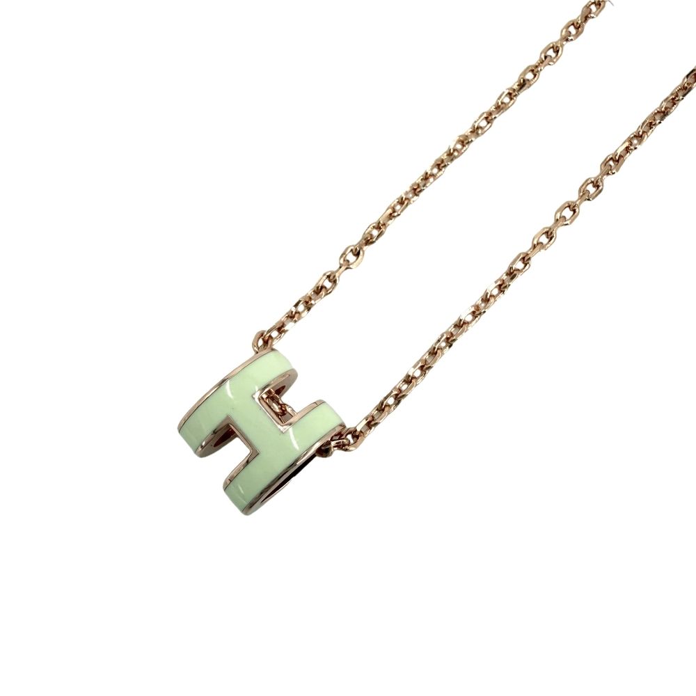 Hermes Necklace Pop Mini Accessory Off White Gold Vintage
