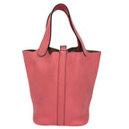 Hermes Picotin Lock PM Taurillon Clemence Pink Silver Vintage Handbag — view 2