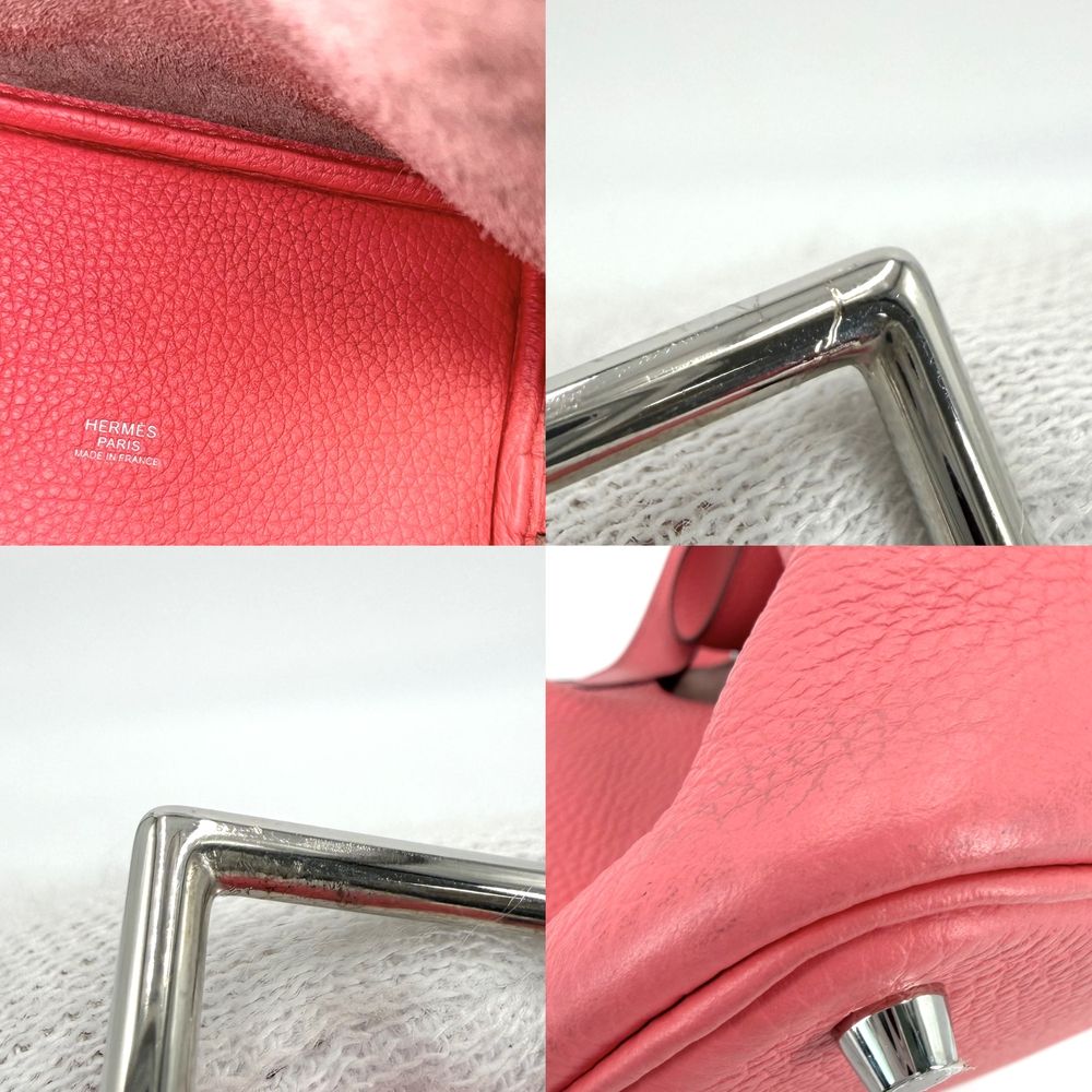 Hermes Picotin Lock PM Taurillon Clemence Pink Silver Vintage Handbag — view 7