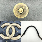 Chanel Shoulder Bag Quilted Boy Brick Chain CC Logo Crossbody Lambskin Black — view 7