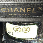 Chanel Shoulder Bag Quilted Boy Brick Chain CC Logo Crossbody Lambskin Black — view 5