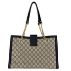 Gucci Tote Horsebit Padlock GG Handbag Shoulder Supreme Canvas Leather Brown — view 2