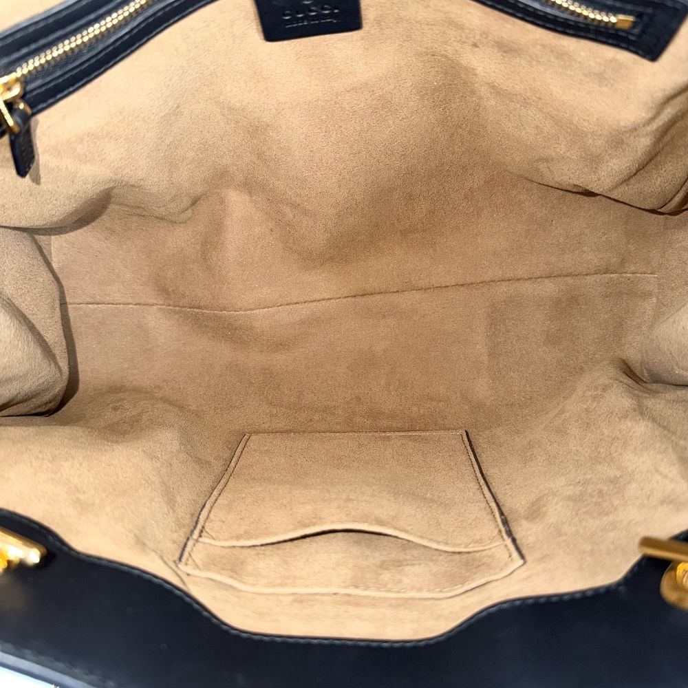 Gucci Tote Horsebit Padlock GG Handbag Shoulder Supreme Canvas Leather Brown — view 4
