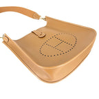 Hermes Shoulder Bag Evelyne Igm Leather Brown Gold Vintage — view 3