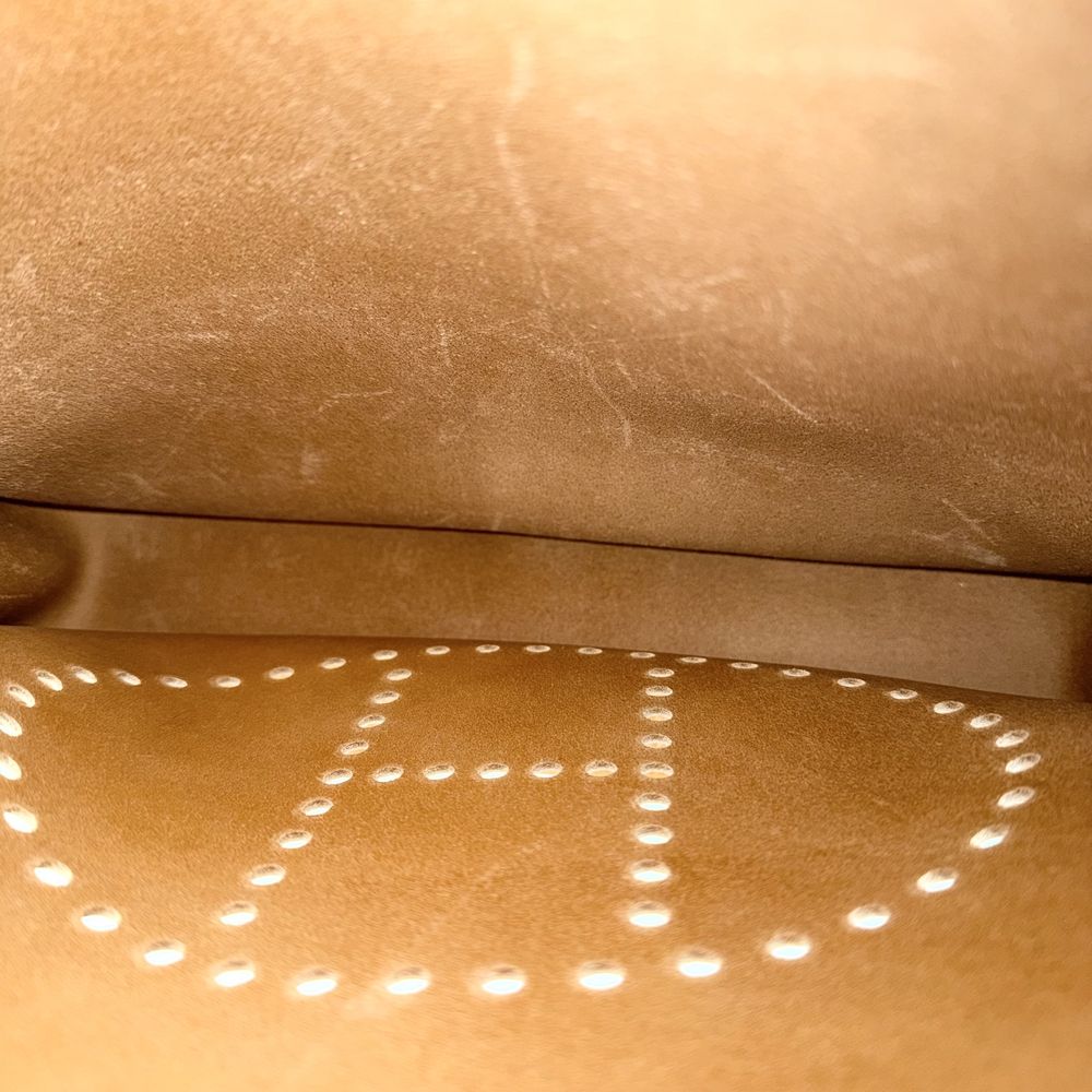 Hermes Shoulder Bag Evelyne Igm Leather Brown Gold Vintage — view 4