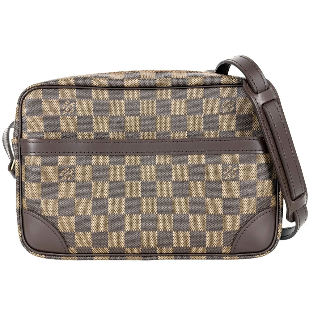 Louis Vuitton Shoulder Bag Trocadero 27 Damier Canvas Brown Gold Vintage