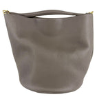 Celine 2-Way Bucket 16 Shoulder Bag Handbag Leather Brown Gold Vintage — view 2