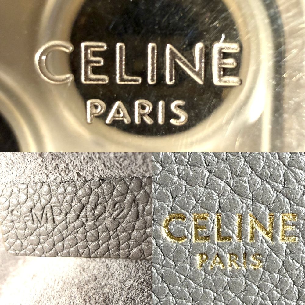 Celine 2-Way Bucket 16 Shoulder Bag Handbag Leather Brown Gold Vintage — view 5