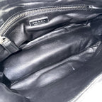 Prada Handbag Triangle Logo Moon Mini Bag Leather Black Silver Vintage — view 4