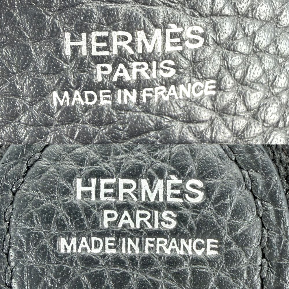 Hermes Shoulder Bag Evelyne III TPM Pochette Crossbody Shark Leather Black — view 5