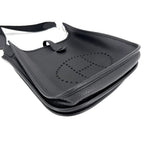 Hermes Shoulder Bag Evelyne III TPM Pochette Crossbody Shark Leather Black — view 3