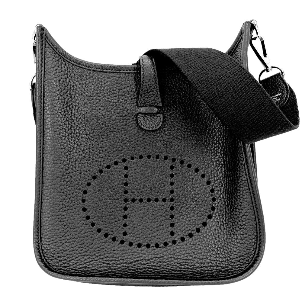 Hermes Shoulder Bag Evelyne III TPM Pochette Crossbody Shark Leather Black