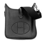 Hermes Shoulder Bag Evelyne III TPM Pochette Crossbody Shark Leather Black