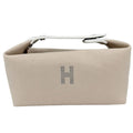 Hermes Handbag Brid-a-brac PM Pouch Toile Ash Beige White Silver Vintage