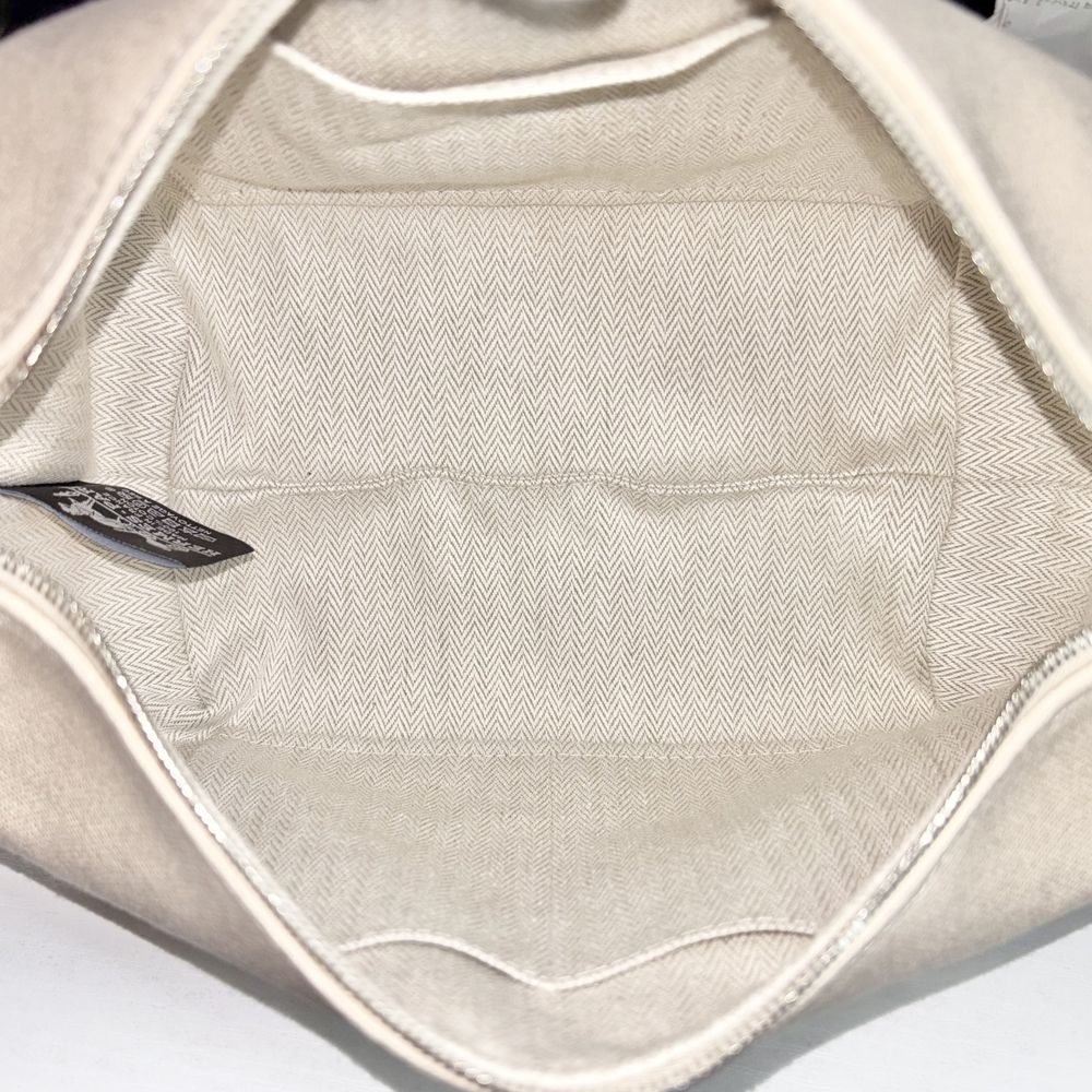 Hermes Handbag Brid-a-brac PM Pouch Toile Ash Beige White Silver Vintage — view 4