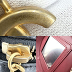 Chanel Shoulder Bag Logo Quilted Chain Vanity Crossbody CC Lambskin Black Gold — view 8
