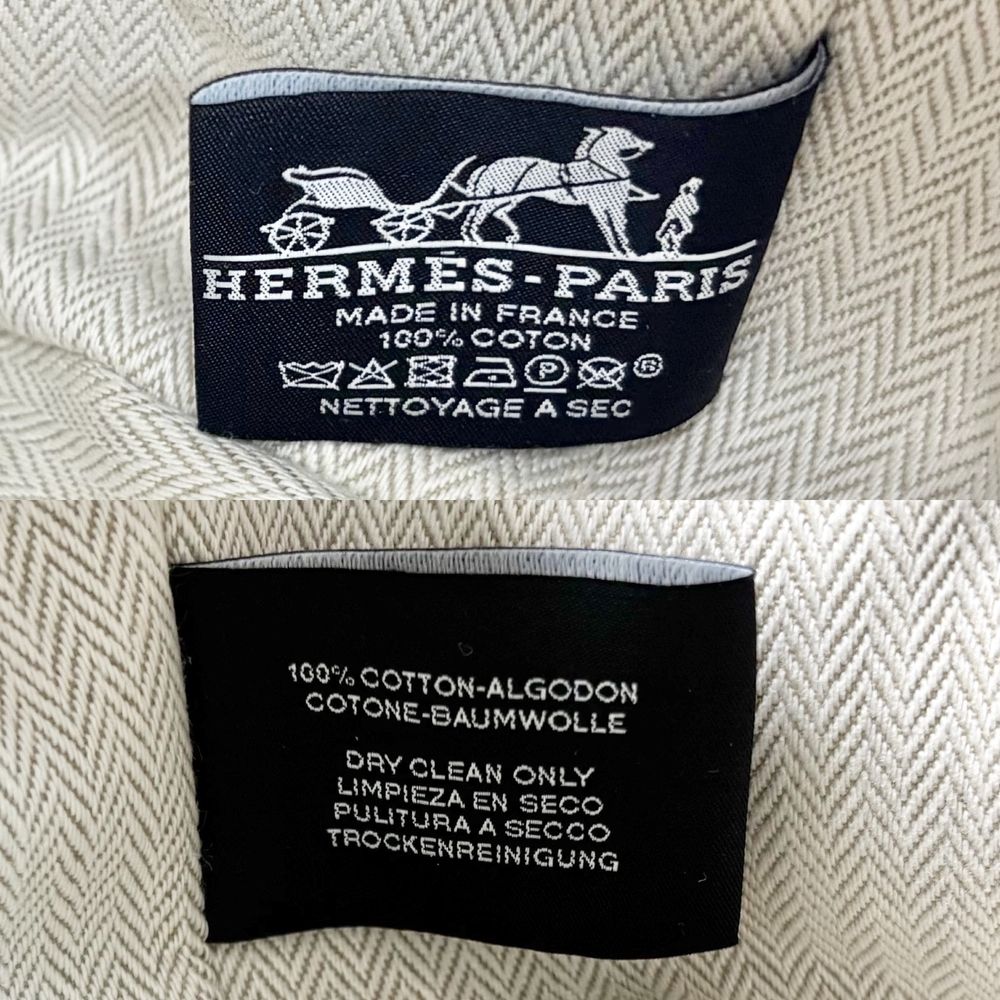 Hermes Handbag Brid-a-brac PM Pouch Toile Ash Beige White Silver Vintage — view 5