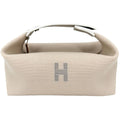 Hermes Handbag Brid-a-brac PM Pouch Toile Ash Beige White Silver Vintage