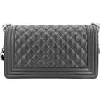 Chanel Shoulder Bag Quilted Boy CC Logo Bag Crossbody Boy Caviar Leather Black — view 2