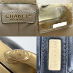 Chanel Shoulder Bag Quilted Chain Crossbody CC Logo Lambskin Black Gold Vintage — view 6