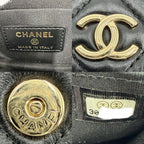 Chanel Chain Wallet Quilted CC Logo Shoulder Bag Crossbody Leather Faux Pearl — view 6