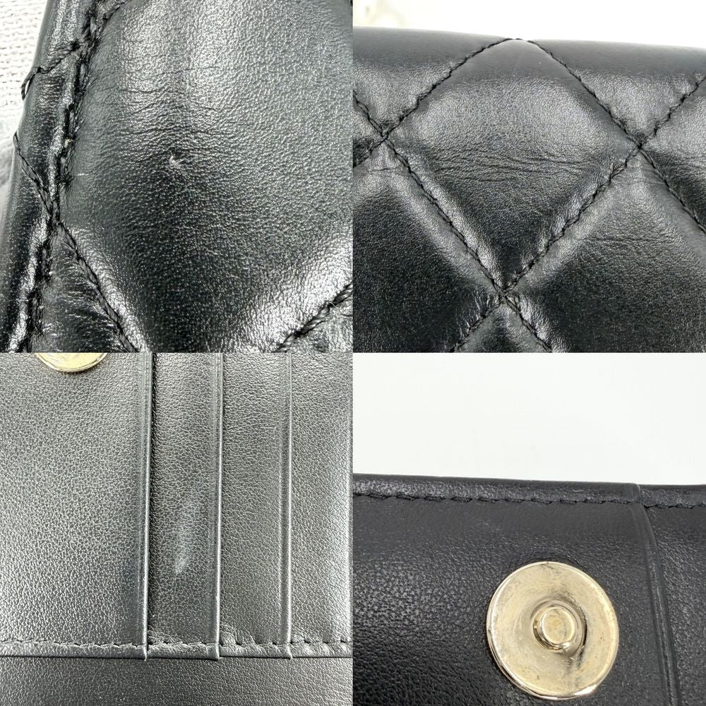 Chanel Chain Wallet Quilted CC Logo Shoulder Bag Crossbody Leather Faux Pearl — view 7