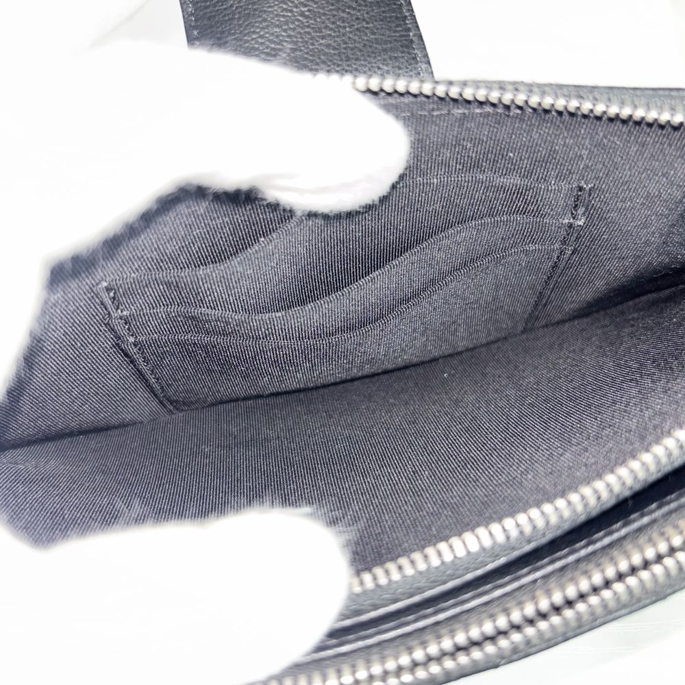 Chanel Chain Wallet Quilted CC Logo Shoulder Bag Crossbody Caviar Leather Black — view 6