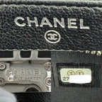 Chanel Chain Wallet Quilted CC Logo Shoulder Bag Crossbody Caviar Leather Black — view 7