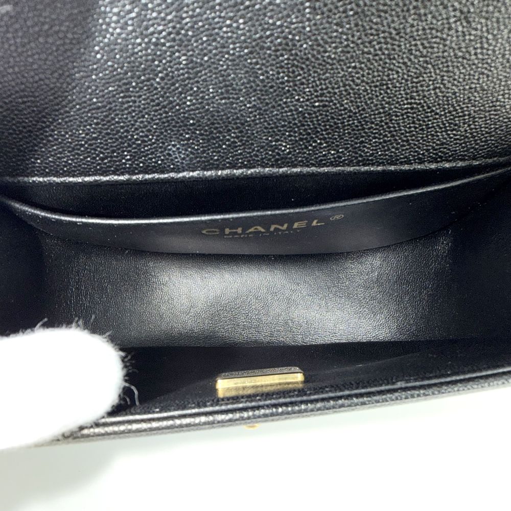 Chanel Shoulder Bag Quilted Half Moon Pochette CC Logo Bag Crossbody Boy Caviar — view 4