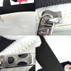 Chanel Tote Valentine Heart Handbag CC Logo Shoulder Canvas Navy Silver Vintage — view 6