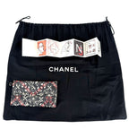 Chanel Tote Coco Travel Handbag CC Logo Shoulder Canvas Leather Black Red Silver — view 8