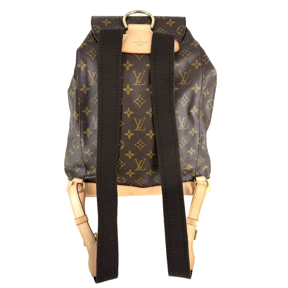 Louis Vuitton Backpack Montsouris GM Monogram Canvas Brown Gold Vintage — view 2