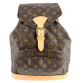 Louis Vuitton Backpack Montsouris GM Monogram Canvas Brown Gold Vintage