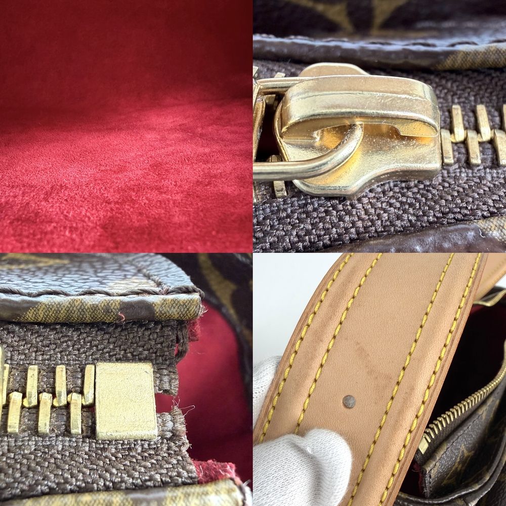 Louis Vuitton Shoulder Bag Monogram Vivasite GM Bag Brown Gold Vintage — view 6