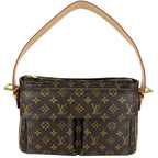 Louis Vuitton Shoulder Bag Monogram Vivasite GM Bag Brown Gold Vintage