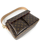 Louis Vuitton Shoulder Bag Monogram Vivasite GM Bag Brown Gold Vintage — view 3