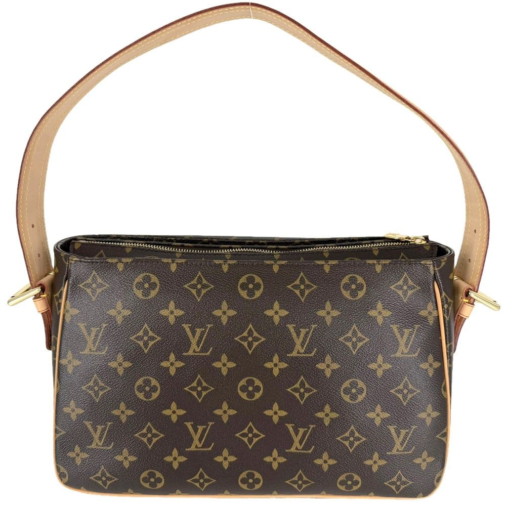 Louis Vuitton Shoulder Bag Monogram Vivasite GM Bag Brown Gold Vintage — view 2