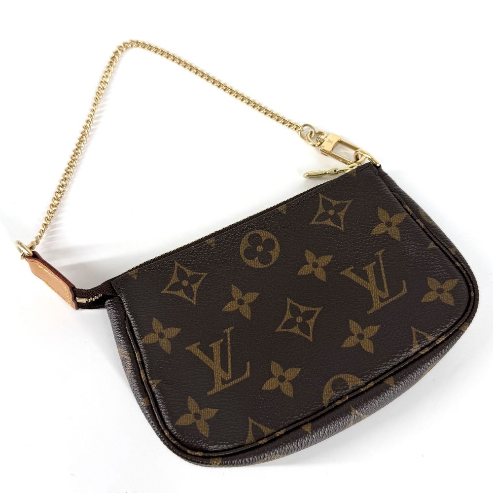 Louis Vuitton Monogram Canvas Brown Gold Vintage Handbag — view 3