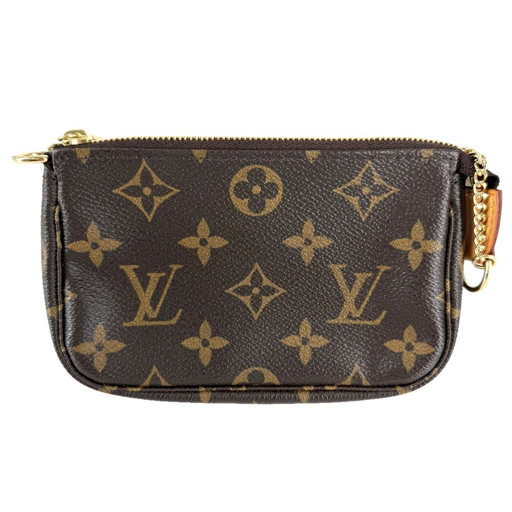 Louis Vuitton Monogram Canvas Brown Gold Vintage Handbag — view 2