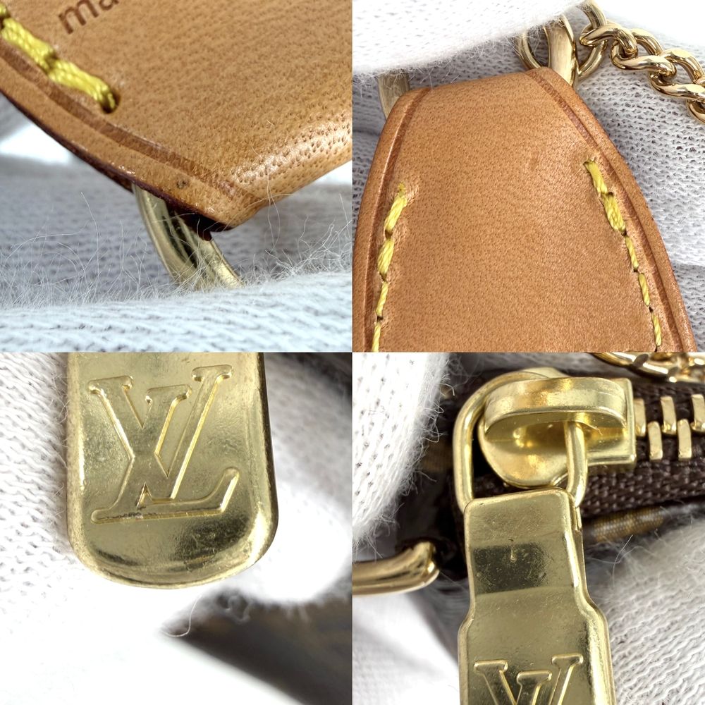 Louis Vuitton Monogram Canvas Brown Gold Vintage Handbag — view 6